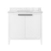 Roselle Bathroom Vanity 36 in, Single Sink Bathroom Vanity in Pure White