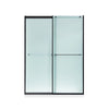 Ivy Shower Door 60 in, Frosted Alcove Shower Door in Black