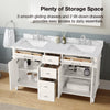 Highbrook Double Bathroom Vanity 60 in, Picket Fence