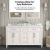 Highbrook Double Bathroom Vanity 60 in, Picket Fence