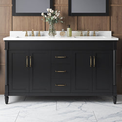 Product Image for Salisbury 60 in. Double Sink Bathroom Vanity in Impress Black