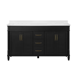 Secondary Product Image for Salisbury 60 in. Double Sink Bathroom Vanity in Impress Black