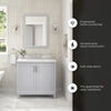 Maverick Bathroom Vanity 36 in, Single Sink Bathroom Vanity in Dove Grey