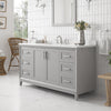 Maverick Bathroom Vanity 60 in, Single Sink Bathroom Vanity in American Grey