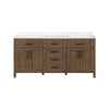 Tahoe 72-In, Double Sink Bathroom Vanity in Almond Latte