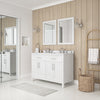 Tahoe Bathroom Vanity 48 in, Double Sink Bathroom Vanity in Pure White