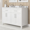 Tahoe Bathroom Vanity 48 in, Double Sink Bathroom Vanity in Pure White