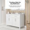 Tahoe Bathroom Vanity 48 in, Double Sink Bathroom Vanity in Pure White