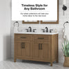 Tahoe Bathroom Vanity 48 in, Double Sink Bathroom Vanity in Brushed Almond Latte