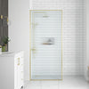 Della 36 in. W x 76 in. H Walk-in Shower Panel in Brushed Gold