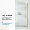 Della 36 in. W x 76 in. H Walk-in Shower Panel in Brushed Gold