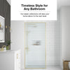 Della 36 in. W x 76 in. H Walk-in Shower Panel in Brushed Gold