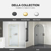 Della 36 in. W x 76 in. H Walk-in Shower Panel in Brushed Gold