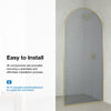 Della 36 in. W x 76 in. H Walk-in Arch Shower Panel in Brushed Gold