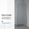 Della 36 in. W x 76 in. H Walk-in Arch Shower Panel in Brushed Nickel