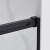 Ivy Shower Door 60 in, Frosted Alcove Shower Door in Black