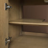 Heidi 60 in. Light Brown Oak Bathroom Vanity with White Quartz Top and Matte Black Hardware
