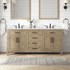 Tahoe Bathroom Vanity 72 in, VII Double Sink Vanity in Water Oak