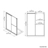 Ivy Shower Door 60 in, Frosted Alcove Shower Door in Satin Nickel