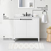 Roselle Bathroom Vanity 36 in, Single Sink Bathroom Vanity in Pure White