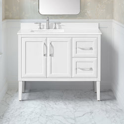 Product Image for Lion 42-in. Freestanding or Wall-Mounted Vanity in Pure White