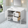 Lion 42-in. Freestanding or Wall-Mounted Vanity in Pure White