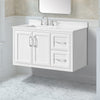 Lion 42-in. Freestanding or Wall-Mounted Vanity in Pure White