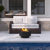 Brooks 24 In, Round Wood Burning Fire Pit, Charcoal Powder Coated Steel