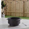 Brooks 24 In, Round Wood Burning Fire Pit, Charcoal Powder Coated Steel