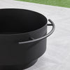 Brooks 24 In, Round Wood Burning Fire Pit, Charcoal Powder Coated Steel