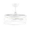 Kara 18-in White Remote-Controlled Fandelier Light