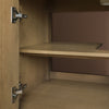 Heidi 48 in. Light Brown Oak Bathroom Vanity with White Quartz Top and Matte Black Hardware