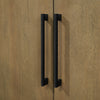Heidi 48 in. Light Brown Oak Bathroom Vanity with White Quartz Top and Matte Black Hardware