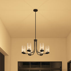 Secondary Product Image for Obi 6-Light Chandelier, Painted Black
