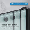 Ivy Shower Door 60 in, Frosted Alcove Shower Door in Black