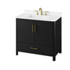 Dario 36-In, Single Sink Bathroom Vanity in Black