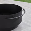 Bedford 28 In, Round Wood Burning Fire Pit, Charcoal Powder Coated Steel