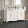 Highbrook Double Bathroom Vanity 60 in, Picket Fence