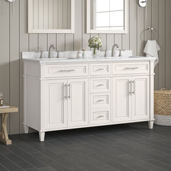 Product Image for Highbrook Double Bathroom Vanity 60 in, Picket Fence