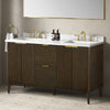 Gabi 60-In. Double Sink Bathroom Vanity in Dark Walnut