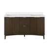 Gabi 60-In. Double Sink Bathroom Vanity in Dark Walnut