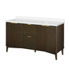 Gabi 60-In. Double Sink Bathroom Vanity in Dark Walnut