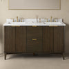 Gabi 60-In. Double Sink Bathroom Vanity in Dark Walnut