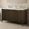 Gabi 60-In. Double Sink Bathroom Vanity in Dark Walnut