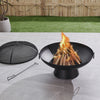 Brooks 31 In, Round Wood Burning Fire Pit, Charcoal Powder Coated Steel