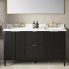 Gabi 60-In. Double Sink Bathroom Vanity in Onyx Black