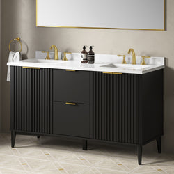 Secondary Product Image for Gabi 60-In. Double Sink Bathroom Vanity in Onyx Black