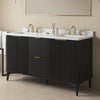 Gabi 60-In. Double Sink Bathroom Vanity in Onyx Black