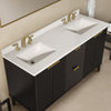 Gabi 60-In. Double Sink Bathroom Vanity in Onyx Black