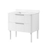 Becca 36-in. Freestanding or Wall-Mounted Vanity in Pure White